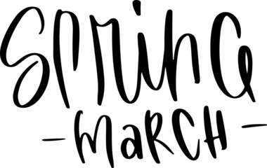 Spring hand drawn lettering