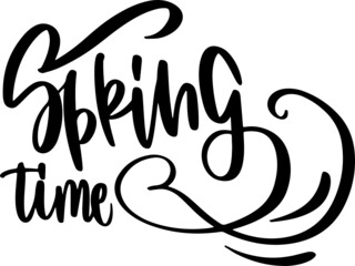 Spring hand drawn lettering