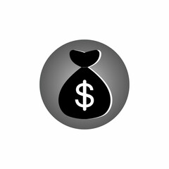 money bag with dollar symbol vector logo icon