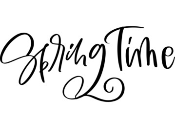 Spring hand drawn lettering