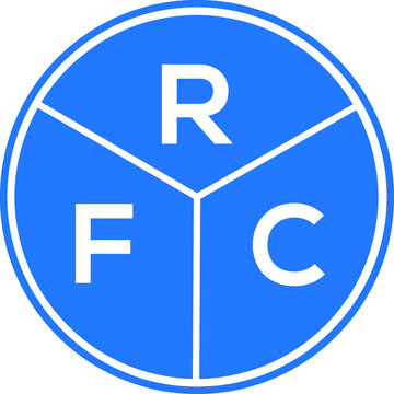RFC letter logo design on white background. RFC  creative circle letter logo concept. RFC letter design.
