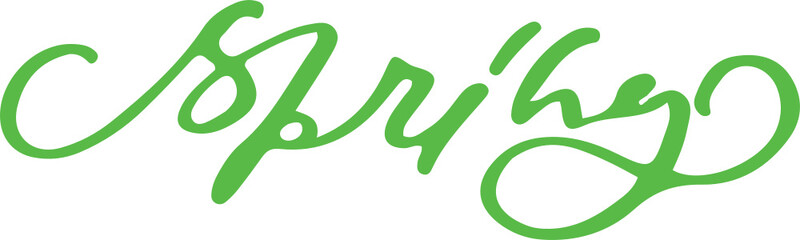 Spring hand drawn lettering