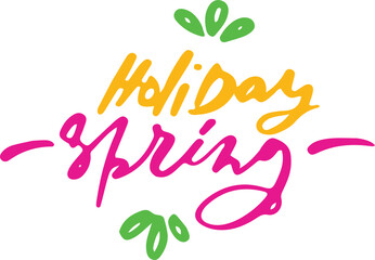 Spring hand drawn lettering