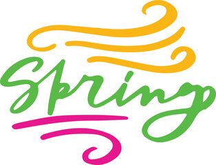 Spring hand drawn lettering