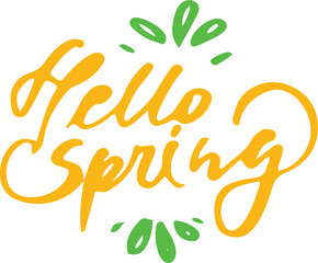 Spring hand drawn lettering