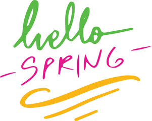Spring hand drawn lettering