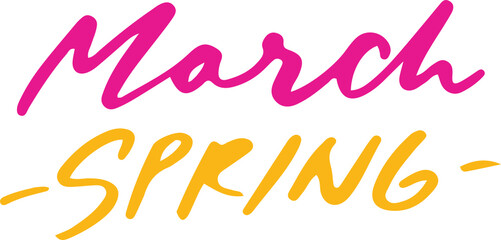 Spring hand drawn lettering