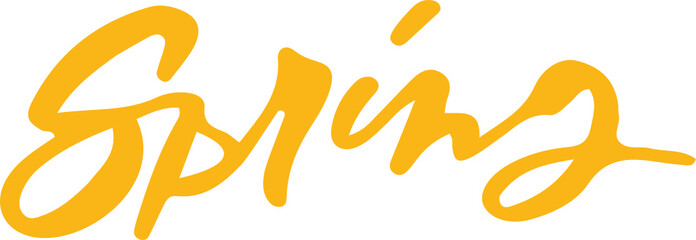 Spring hand drawn lettering