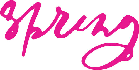 Spring hand drawn lettering