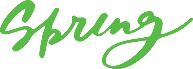 Spring hand drawn lettering