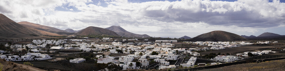 Uga village in Lanzarote island panorama