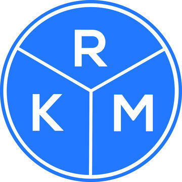 RKM letter logo design on white background. RKM  creative circle letter logo concept. RKM letter design.