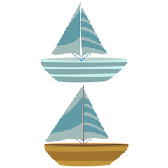 boat set design. Travel ship and yacht collection on white background. object element isolated.