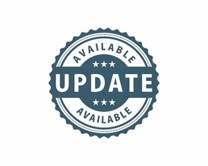 Update available label stamp vector