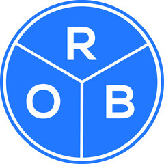 ROB letter logo design on white background. ROB  creative circle letter logo concept. ROB letter design.