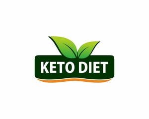 Ketogenic diet logo sign. Keto diet. Vector stock illustration.