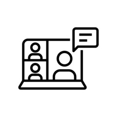 Video conferencing vector icon symbol design