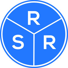 RSR letter logo design on white background. RSR  creative circle letter logo concept. RSR letter design.