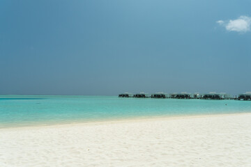 Fototapeta na wymiar White beach in Maledives