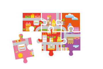 美しい街並みと楽しい暮らし。人々が明るく楽しく暮らせる街づくり。