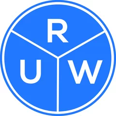 Fotobehang RUW letter logo design on white background. RUW  creative circle letter logo concept. RUW letter design. © Faisal