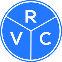 RVC letter logo design on white background. RVC  creative circle letter logo concept. RVC letter design.