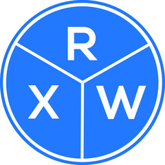 RXW letter logo design on white background. RXW  creative circle letter logo concept. RXW letter design.