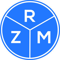 RZM letter logo design on white background. RZM  creative circle letter logo concept. RZM letter design.