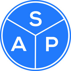 SAP letter logo design on white background. SAP  creative circle letter logo concept. SAP letter design.