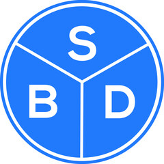 SBD letter logo design on white background. SBD  creative circle letter logo concept. SBD letter design.