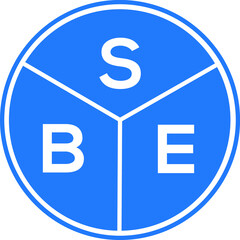 SBE letter logo design on white background. SBE  creative circle letter logo concept. SBE letter design.