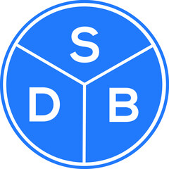 SDB letter logo design on white background. SDB  creative circle letter logo concept. SDB letter design.