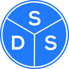 SDS letter logo design on white background. SDS  creative circle letter logo concept. SDS letter design.