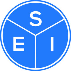 SEI letter logo design on white background. SEI creative circle letter logo concept. SEI letter design. 