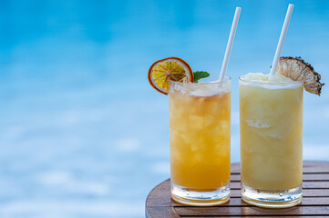 cocktail on the beach,Drink summer concept