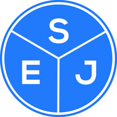 SEJ letter logo design on white background. SEJ creative circle letter logo concept. SEJ letter design. 