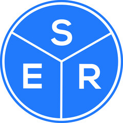 SER letter logo design on white background. SER  creative circle letter logo concept. SER letter design.