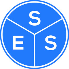 SES letter logo design on white background. SES creative circle letter logo concept. SES letter design. 