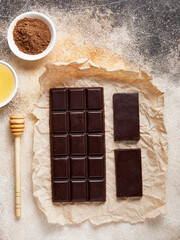 Healthy Sugar free Homemade chocolate with honey