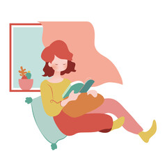 穏やかな風を感じながら読書を楽しむ