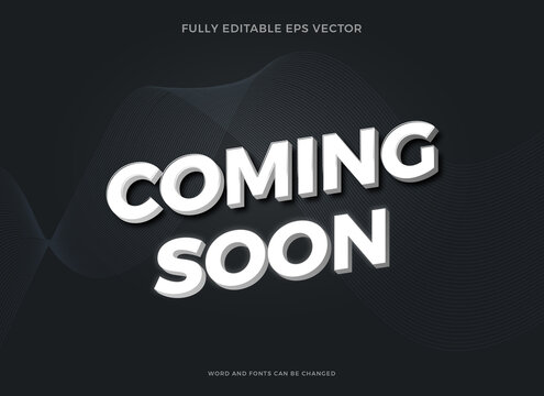 Coming Soon text effect banner design