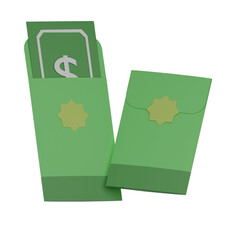 3d Islamic money envelope illustration
