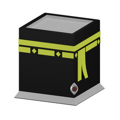 3d Islamic kaaba object illustration