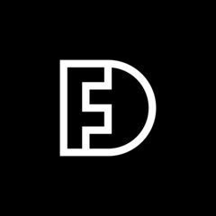 Fototapeta premium letter FD or DF logo design