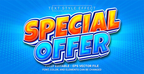 Special Offer Text Style Effect. Editable Graphic Text Template.