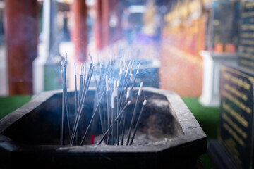 Close-up of incense