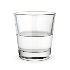 Shot of vodka isolated on white background.