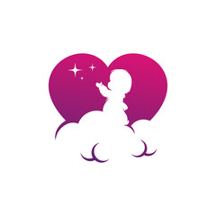 child love and care love logo design