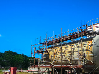 plant petrochemical  In the daytime with copy space on top.