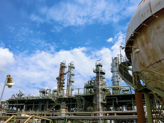 plant petrochemical  In the daytime with copy space on top.